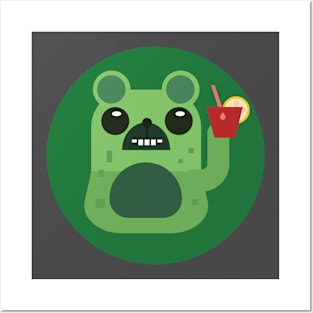 Zombie Bear with Mojito Posters and Art